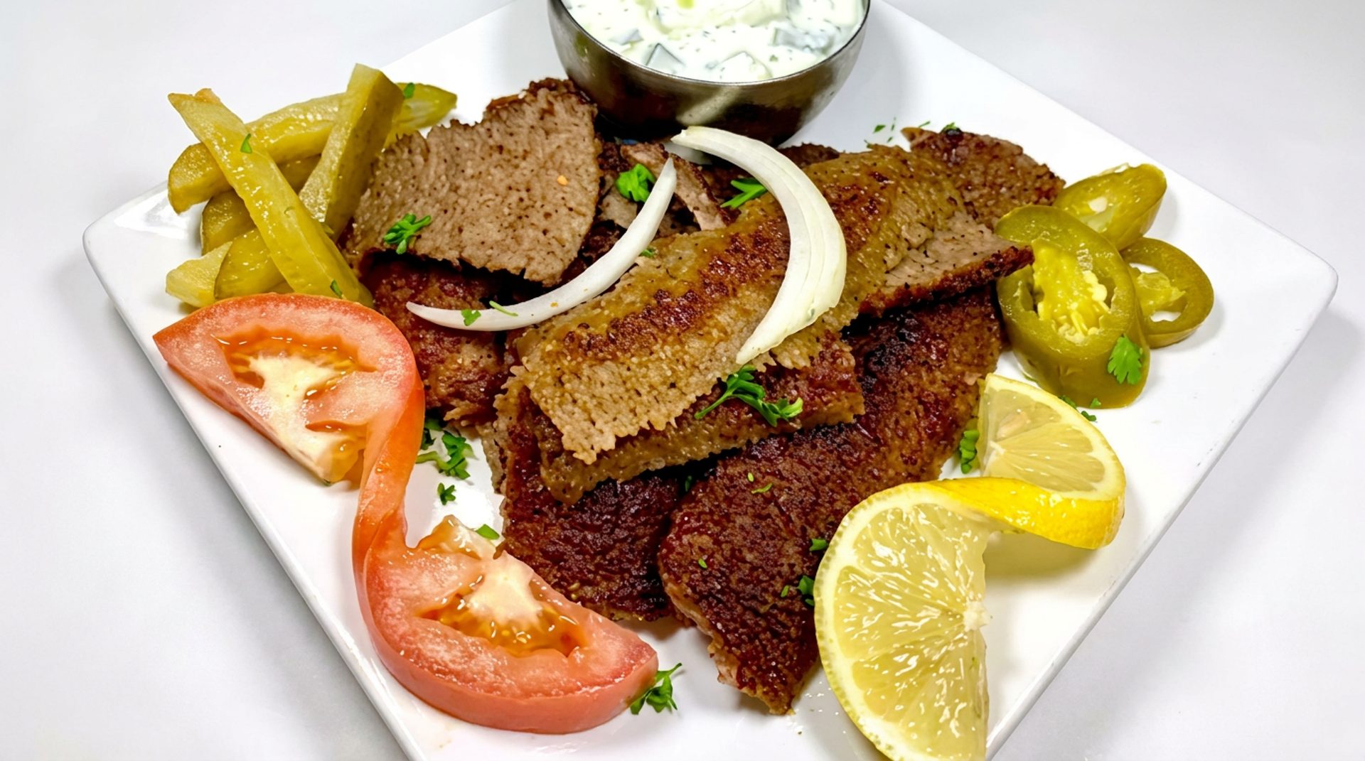 Gyro meat, wraps, hummus, and more