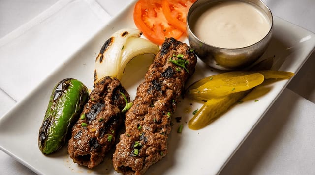 Beef Kafta Kabob.
