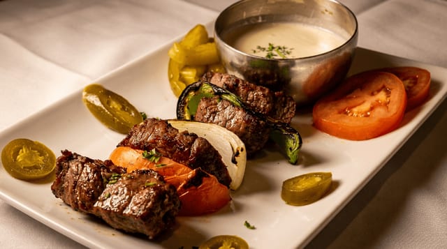 Steak Kabob.