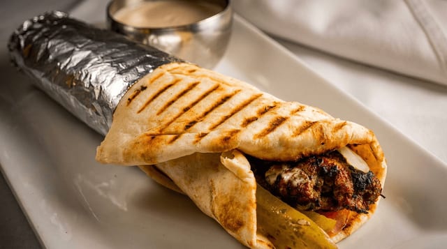 Beef Kafta Kabob Wrap.